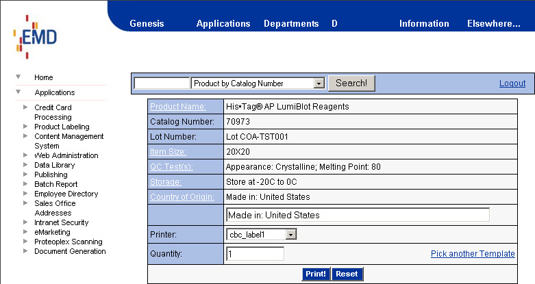 Change Data to Print