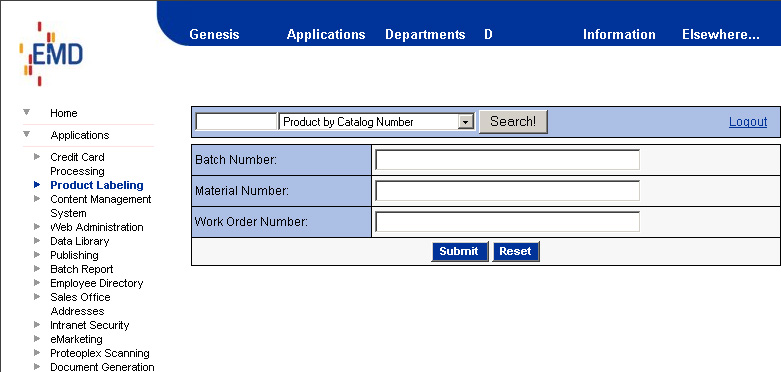 Select Material & Batch