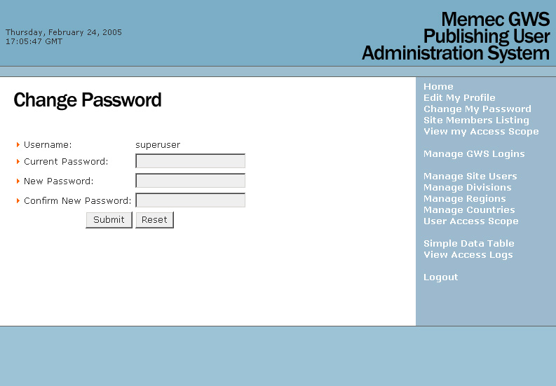Change my Password