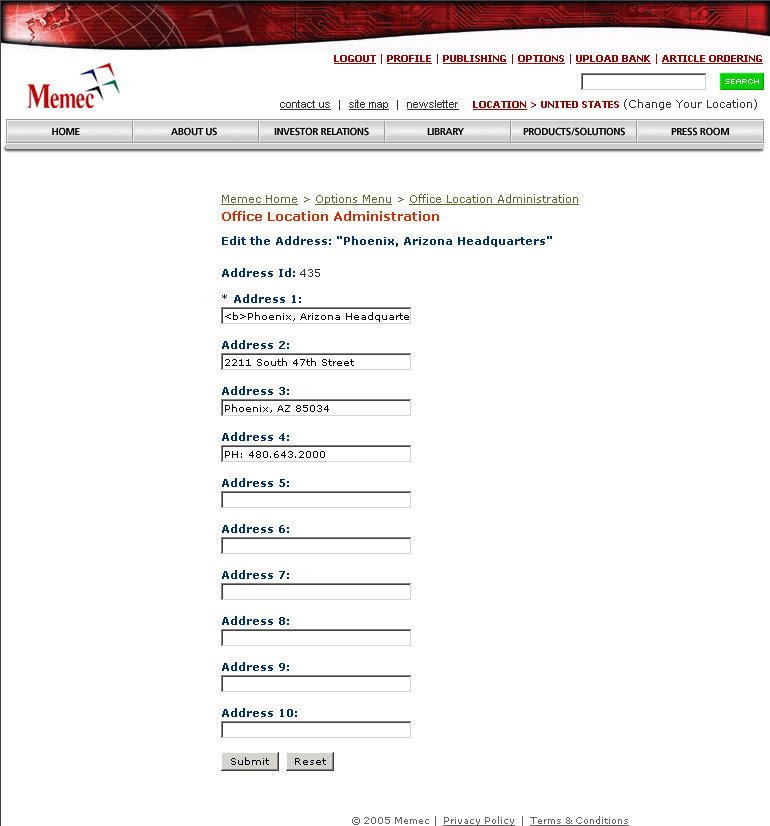 Edit an Address