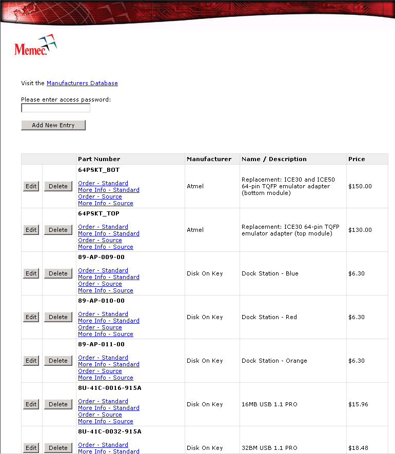Parts Database