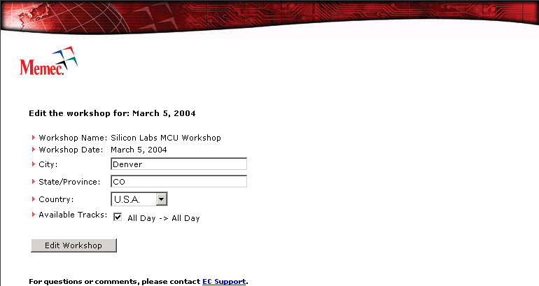 Edit a Seminar Date